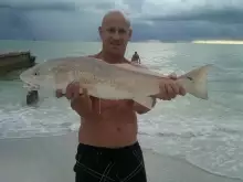 Fishin' off the beach